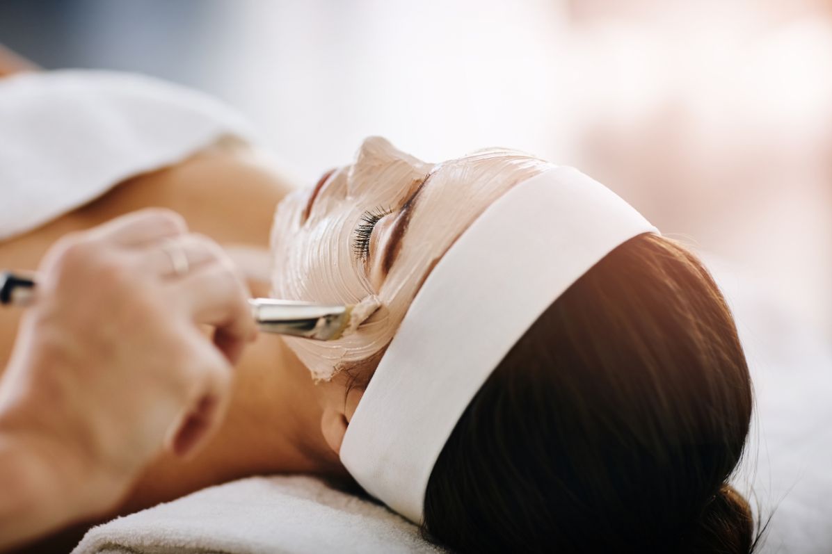 Woman getting a chemical peel at The Skin Care Clinic