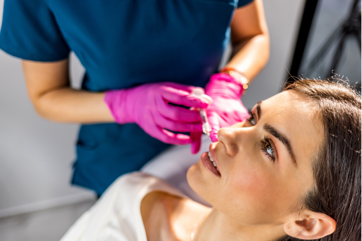 Woman receiving Botox at the Skin Care Clinic in Radlett