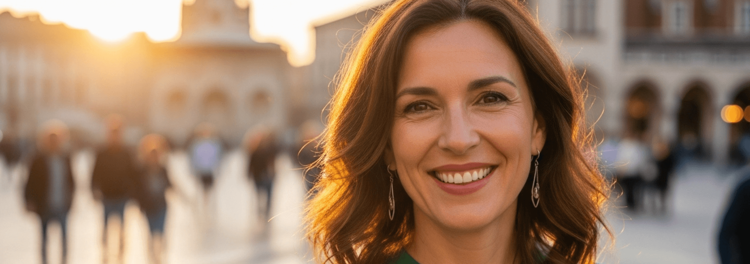 lady in public smiling with confidence after skin rejuvenation treatment at The Skin Care Clinic